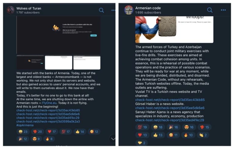 Posts on both channels

