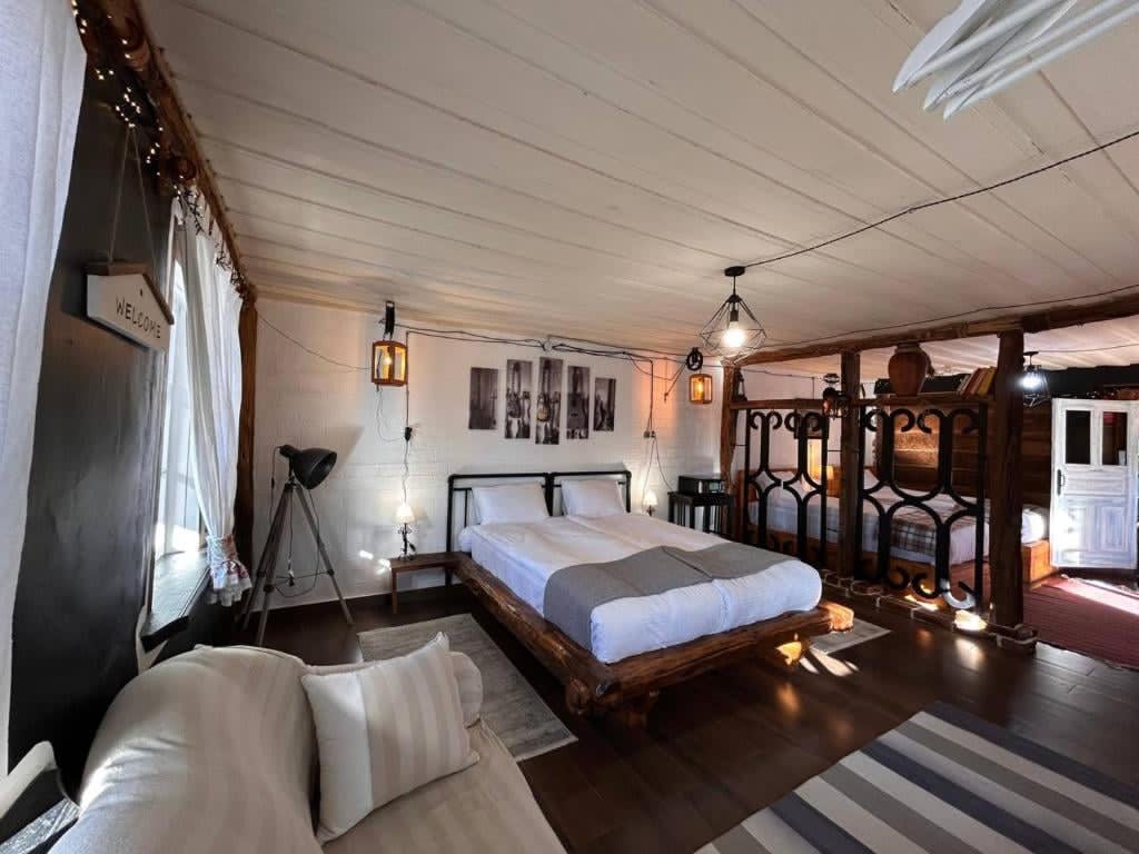 One of the rooms in the guesthouse
