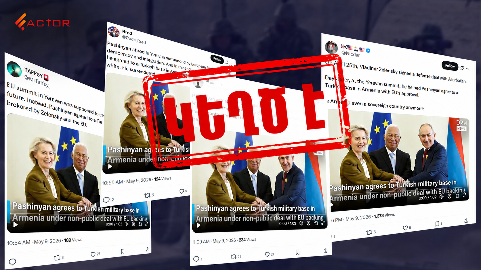 I verificatori dei fatti smentiscono i rapporti sul dispiegamento di basi militari turche in Armenia