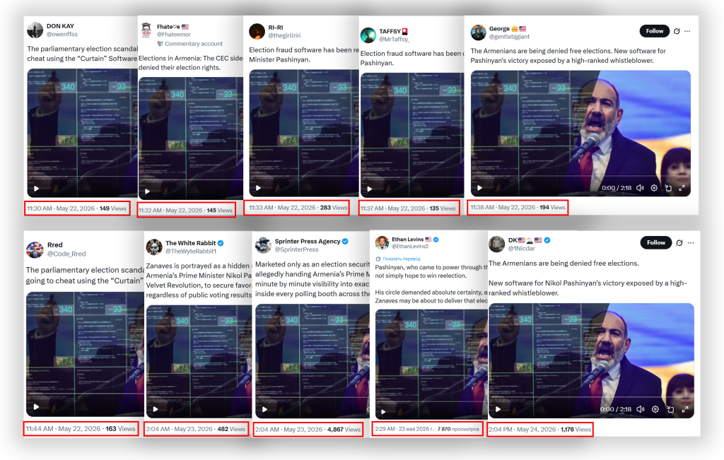 Videos shared on X
