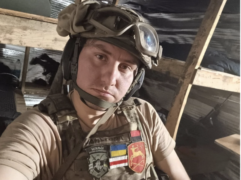 Belarusians serving in Ukraine's Armed Force. Algerd near Bakhmut, September 2023. Photo from Algerd's personal archive