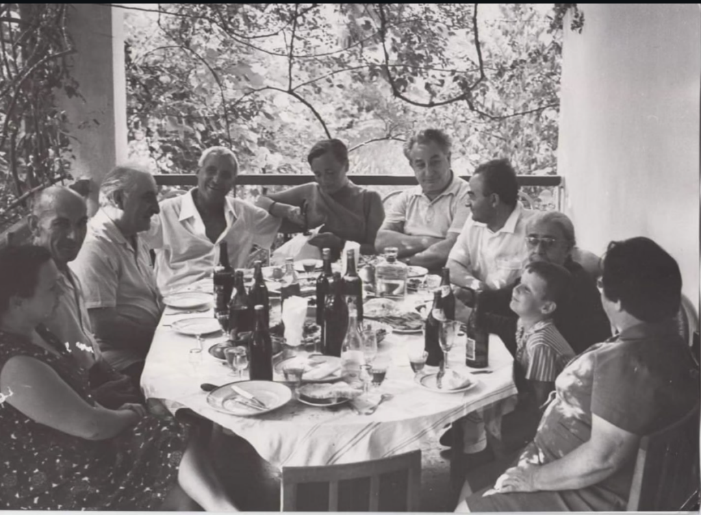 Agudzera, Abkhazia. Family members and guests of writer Georgy Gulia at the family dacha, 1970s. Photo from the Gulia House Museum's Instagram account.