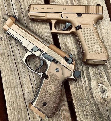 Glock and Beretta